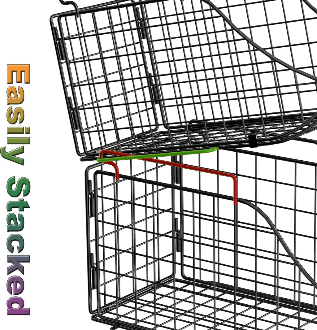 Black 6 pack Stackable Can Storage Organizer Y2811