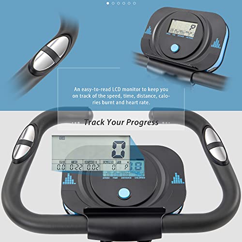 2 In 1 Recumbent and Upright Exercise Bike with Magnetic Resistance J435