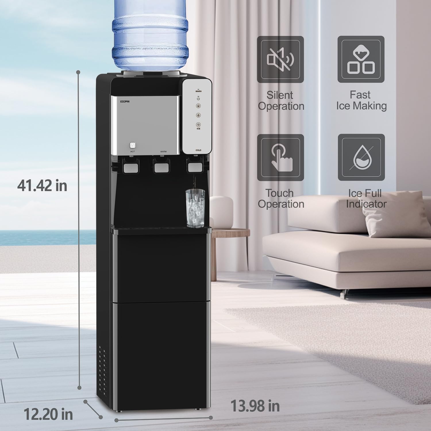 Water Cooler Dispenser with Ice Maker 5 Gallon Top Load N53647