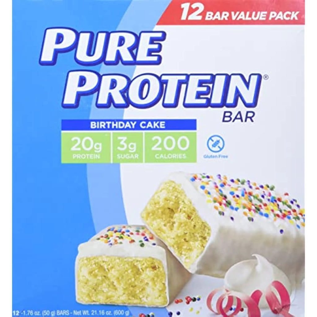 Birthday Cake Protein Bars, 1.76 Oz, Pack Of 12 L419
