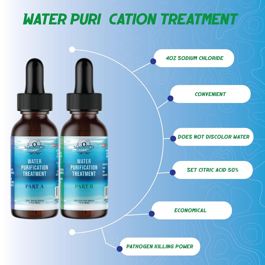 Chlorine Dioxide Kit 2 Part Liquid Set Citric Acid 50% Sodium Solution 4oz E179