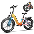Electric Bike 750W Foldable Ebike with 48V 14.4AH Removable Battery 24" x 4.0" Fat Tire Step-Thru Electric Bicycle V450