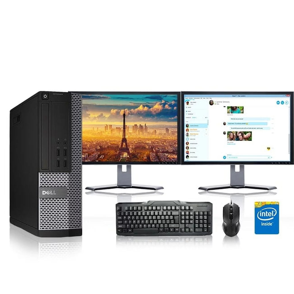 Restored Dell Optiplex Computer 2.8 GHz Core i7 Tower PC, 16GB Windows 10 Home 19" R80592