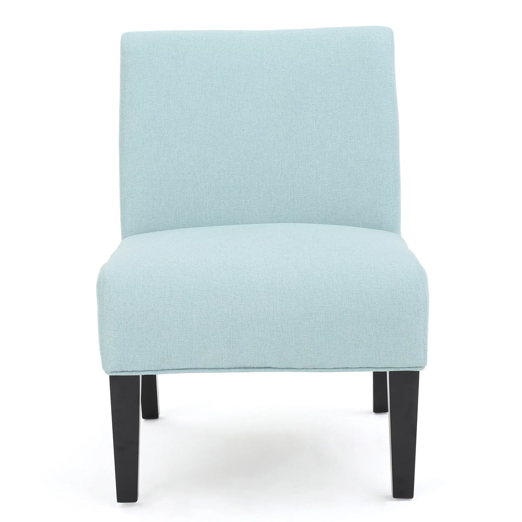 Light Blue Fabric Slipper Chair U688144