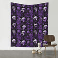 Purple Black Printed Tapestry 60x51in E77135