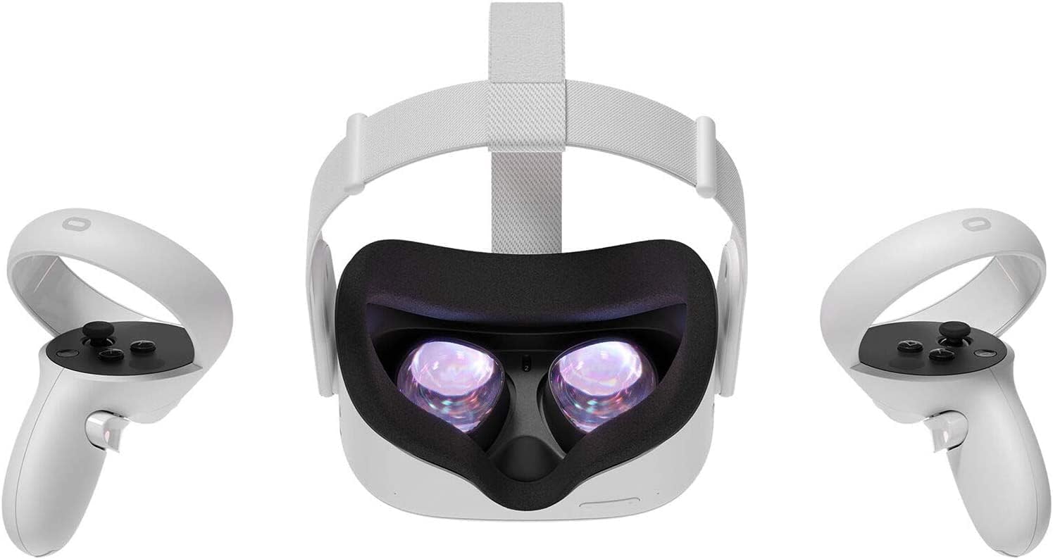 128GB White VR Headset Set with USB Type-C Link Cable and 2 Silicone Face Cover N403
