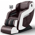 Brown White Full Body Zero Gravity Massage Recliner Chair with Hip Heat H808