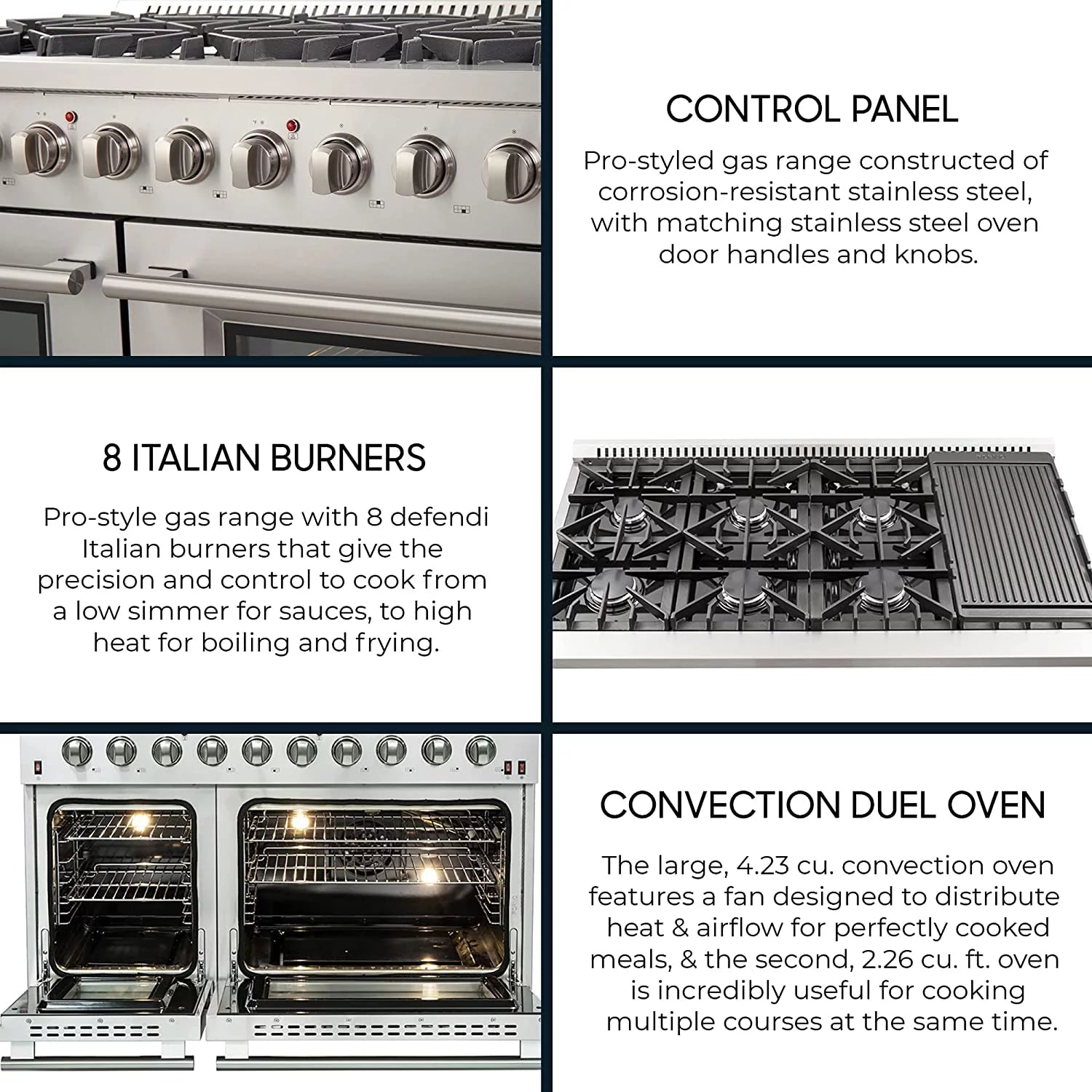 Gold Professional 48" Freestanding Gas Range C541