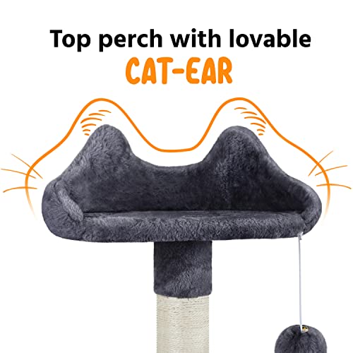 63.5in Multi-Level Cat Tree with Scratching Posts, Platform & Hammock M8851