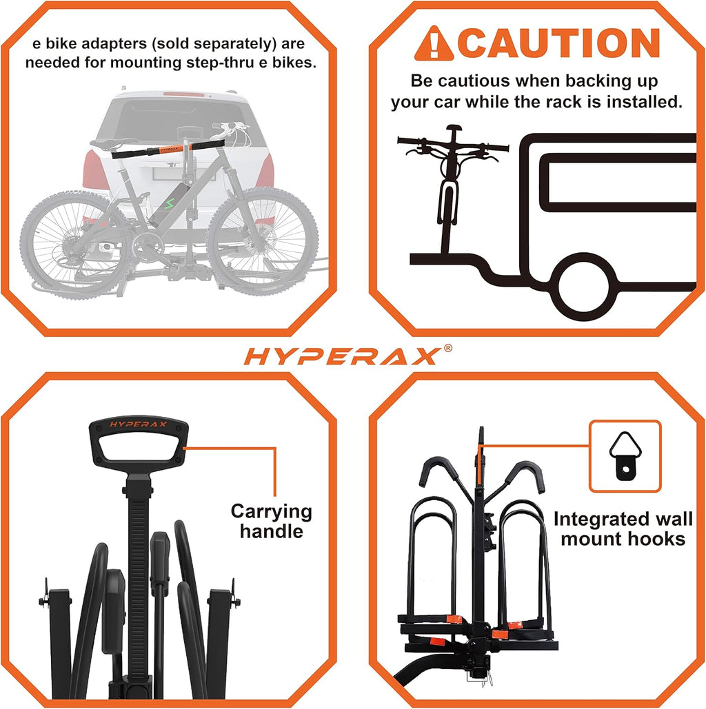 2" Hitch Platform Bike Rack for Car J860661