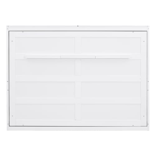 White Full Size Murphy Bed with Storage Cabinets G631