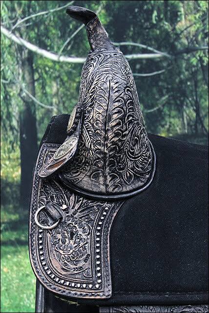 16 in Western Horse Saddle Treeless Trail Barrel Leather B1123