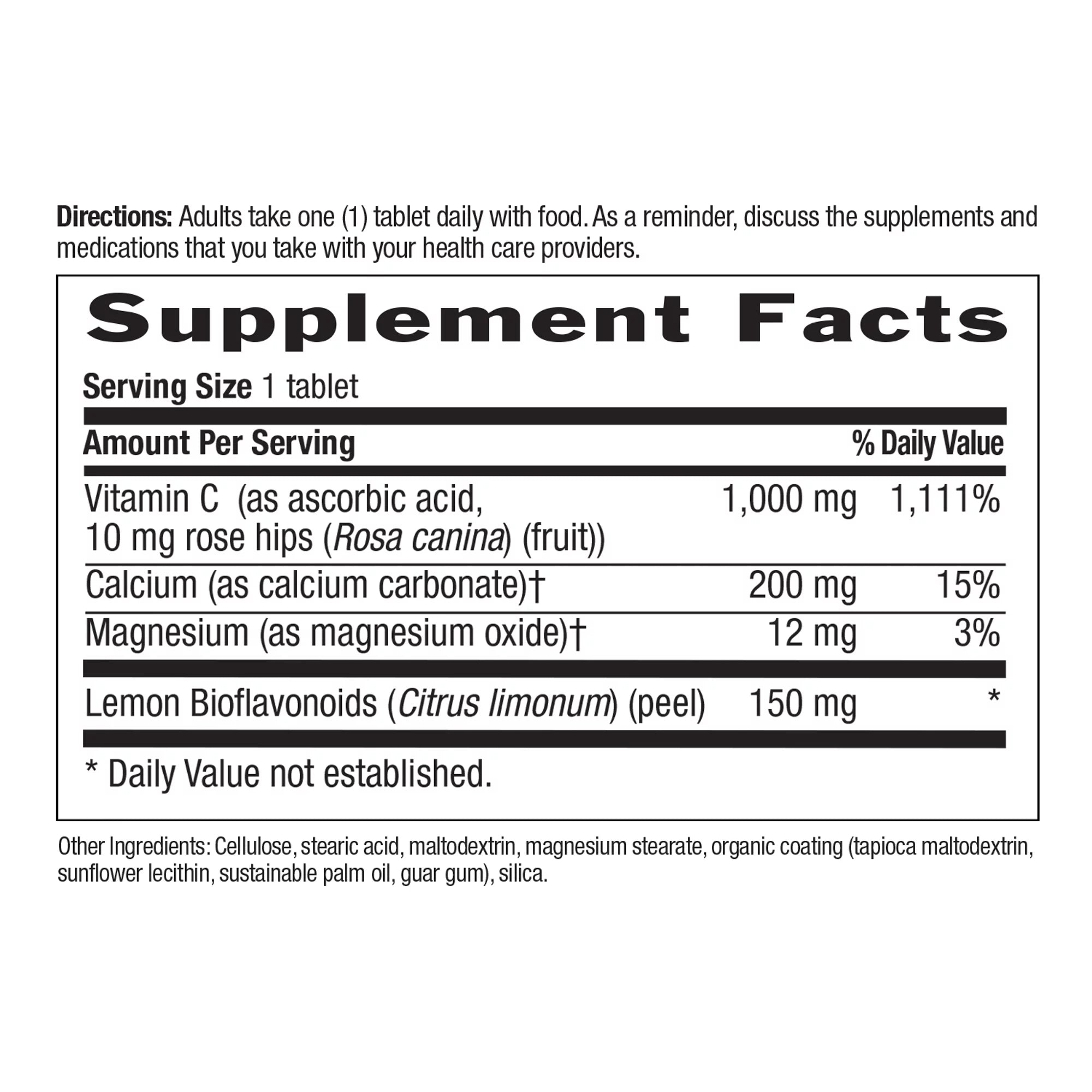 1,000 mg Vitamin C Tablets D797