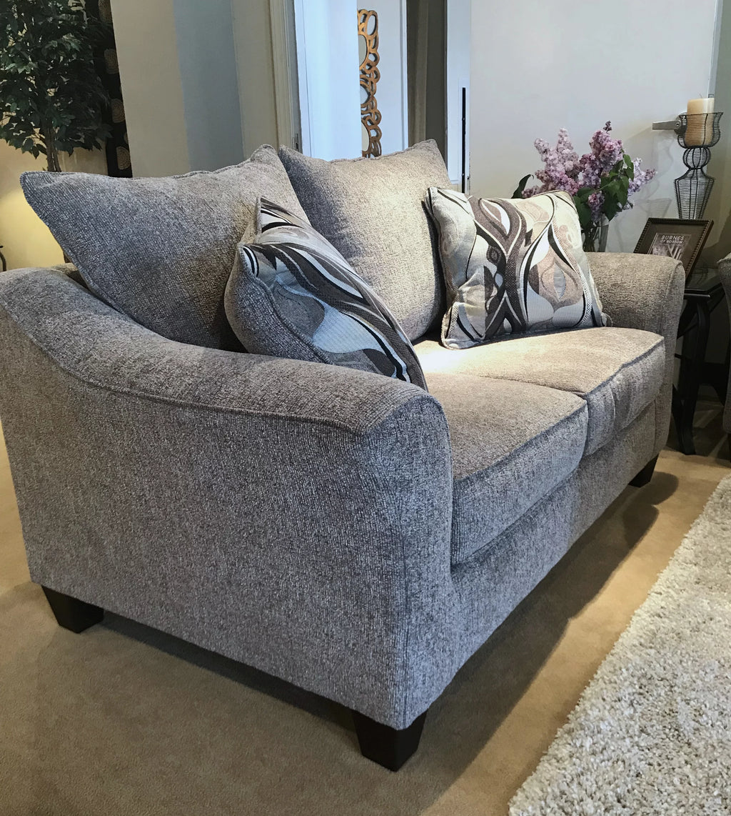 Fabric Pillowback Sofa and Loveseat Set F495285