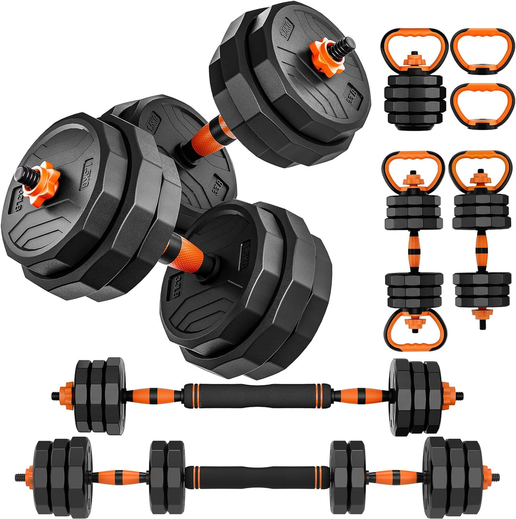 44LB 4 in 1 Adjustable Weight Dumbbell Set Y276