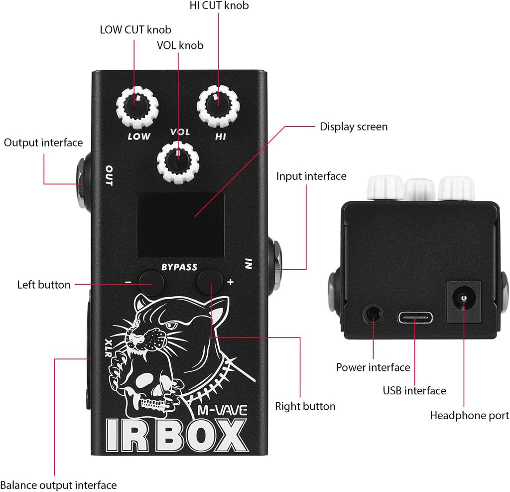 Guitar IR Box Effects Pedal with Speaker Simulator XLR Output Port D164