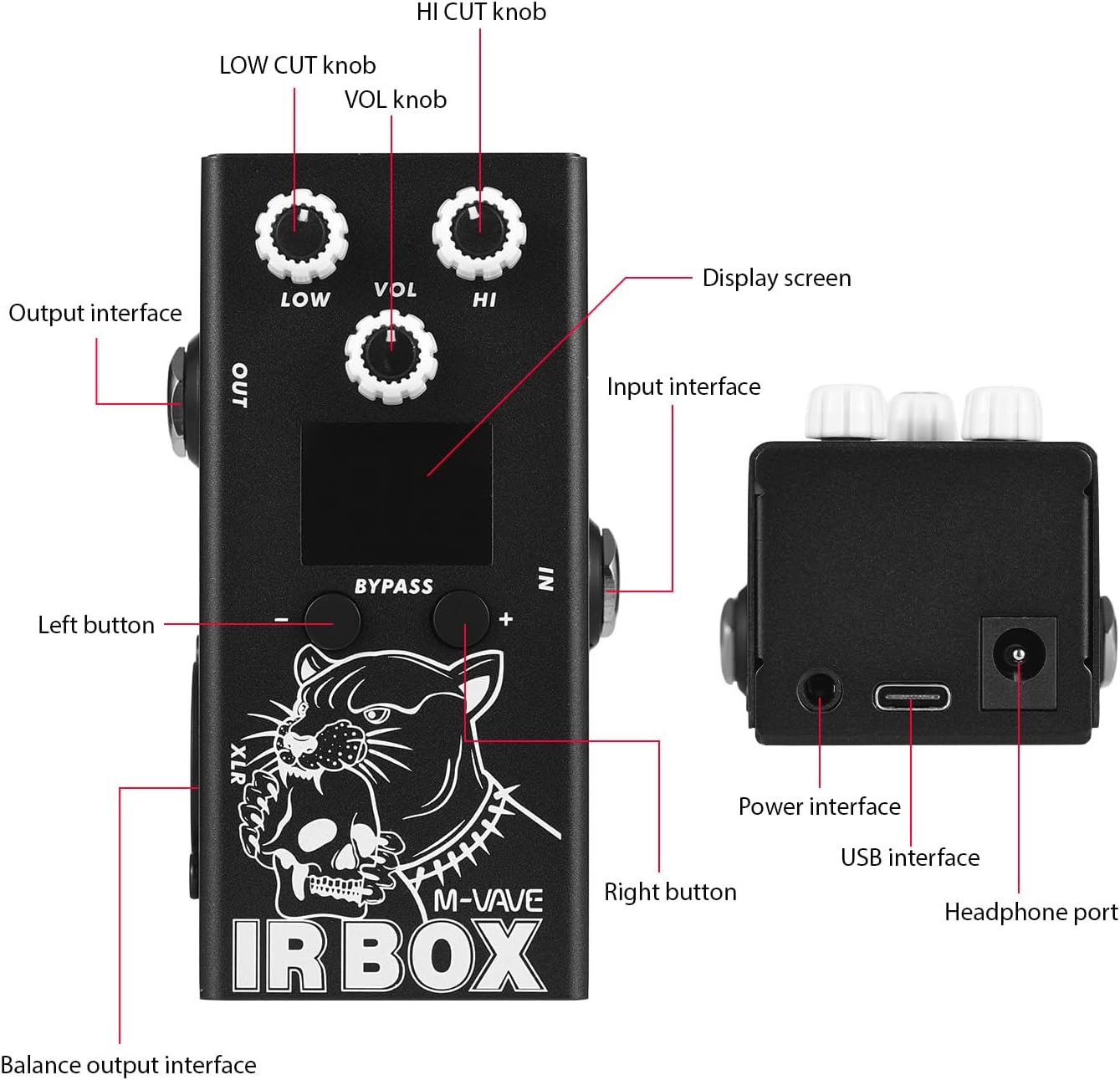 Guitar IR Box Effects Pedal with Speaker Simulator XLR Output Port D164