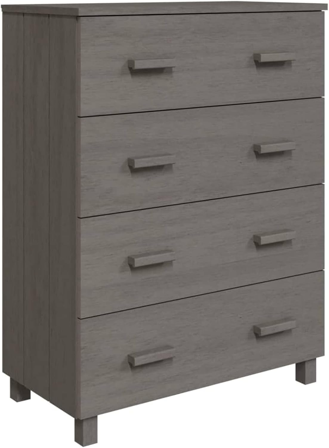 Light gray Pine Wood Sideboard Cabinet with 3 Drawers A9017