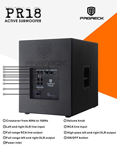 18 inch Active Powered PA DJ Subwoofer X1487
