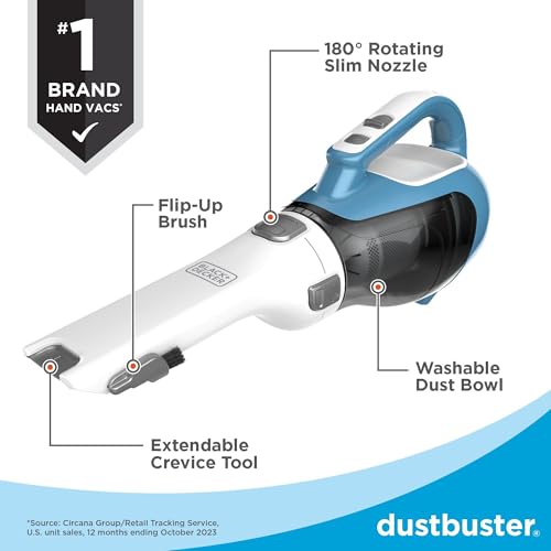Cordless Handheld Vacuum with Crevice Tool S3646