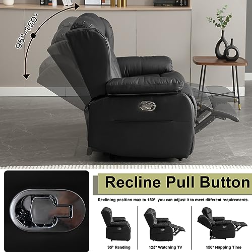 Manual Reclining Loveseat with Side Pockets D444