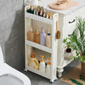 3 Tier Slim Storage Cabinet with Wheels U470