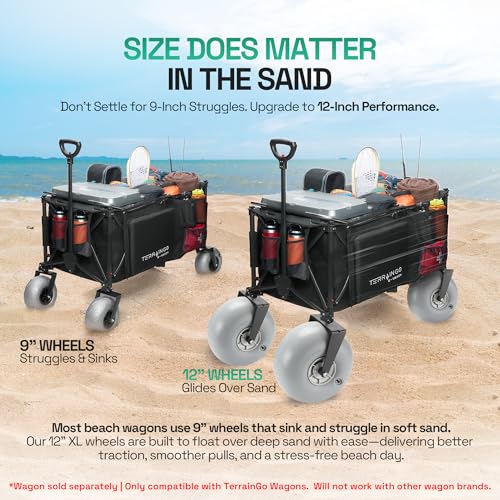 12" Beach Wagon Wheels for Sand R1069