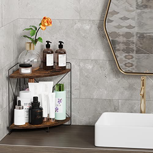 2 Tier Corner Shelf, 9.8x9.8x13.1in Z677