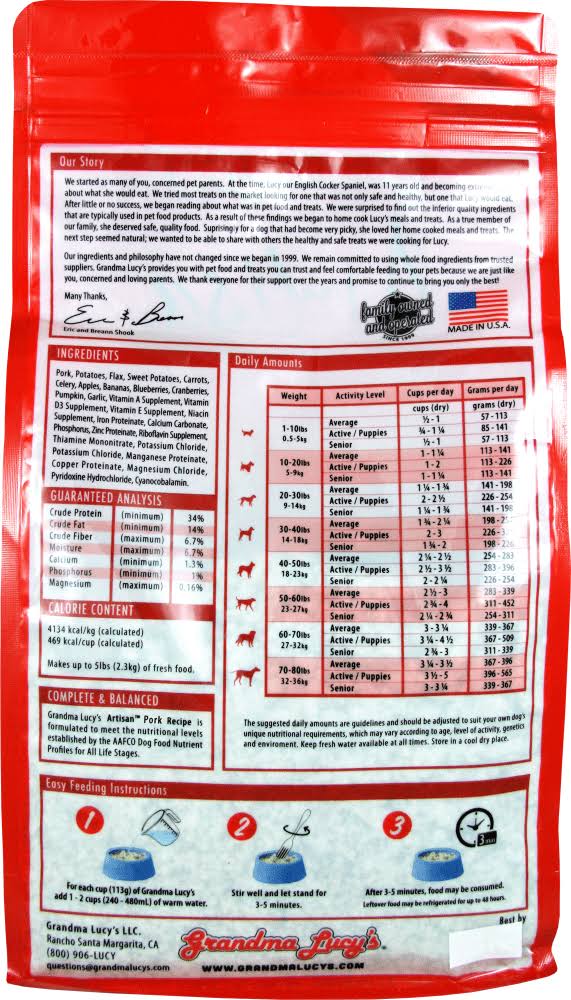 Grain Free Pork Freeze Dried Dog Food, 10 lbs O832