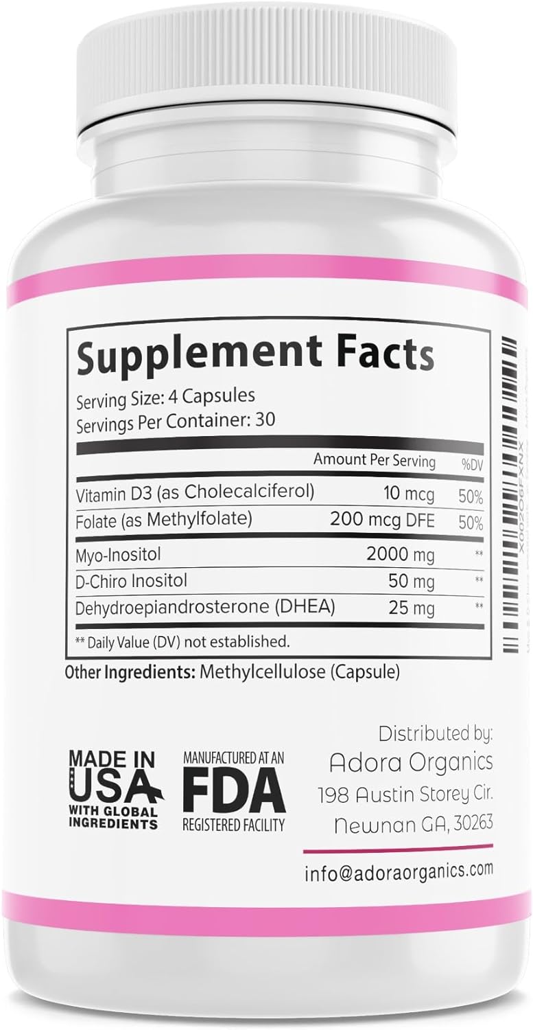 2050mg per Serving 120 Capsules Inositol Supplement I617