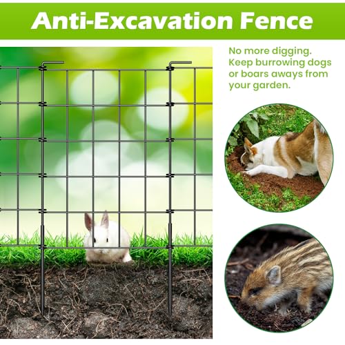 12 Pack 24 in x 13 ft Metal Wire Garden Fence Panels V4694
