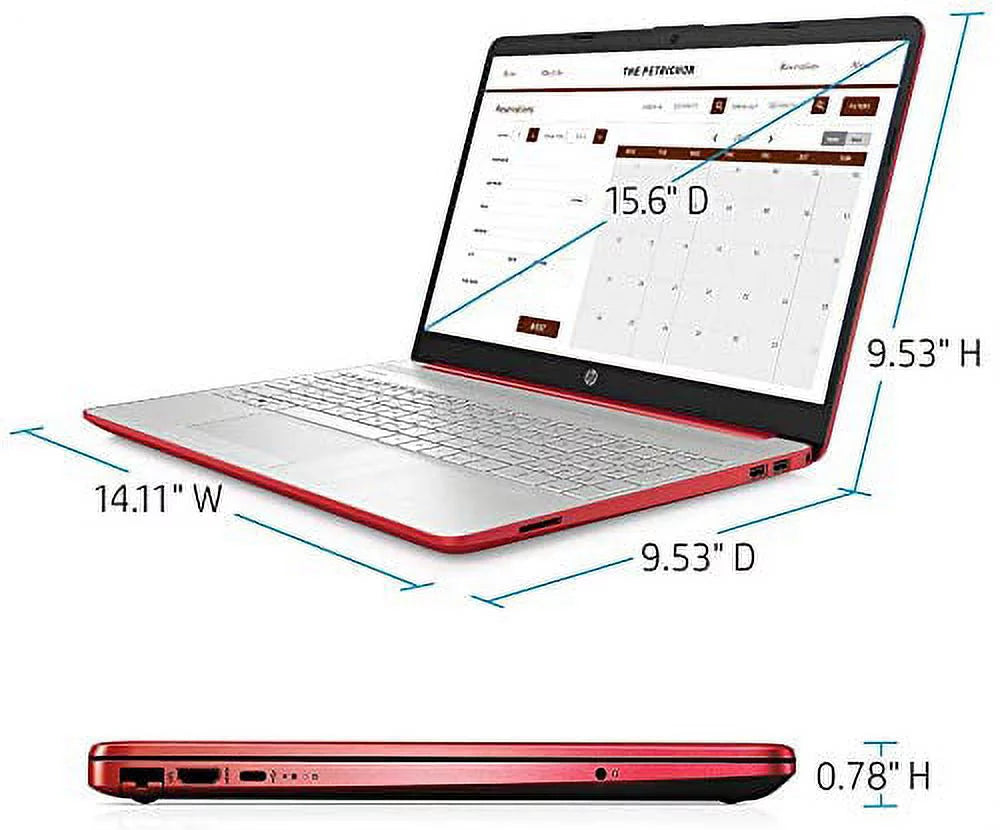 Scarlet Red 15.6" HD Laptop with Intel Quad-Core Pentium Silver N5000 8GB RAM 512GB SSD K60470