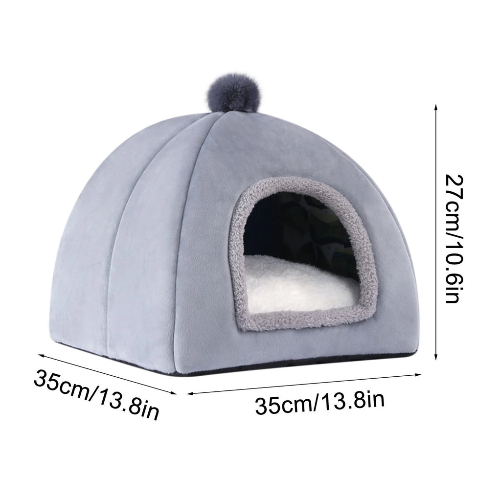 Gray Cotton Cat Bed D854