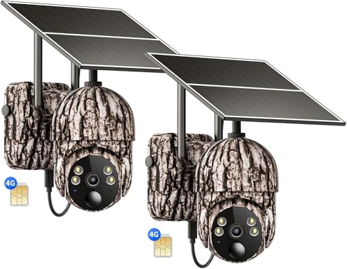Cellular Trail Camera 4G LTE with Solar Panel, 2K Color Night Vision, IP65 G17268