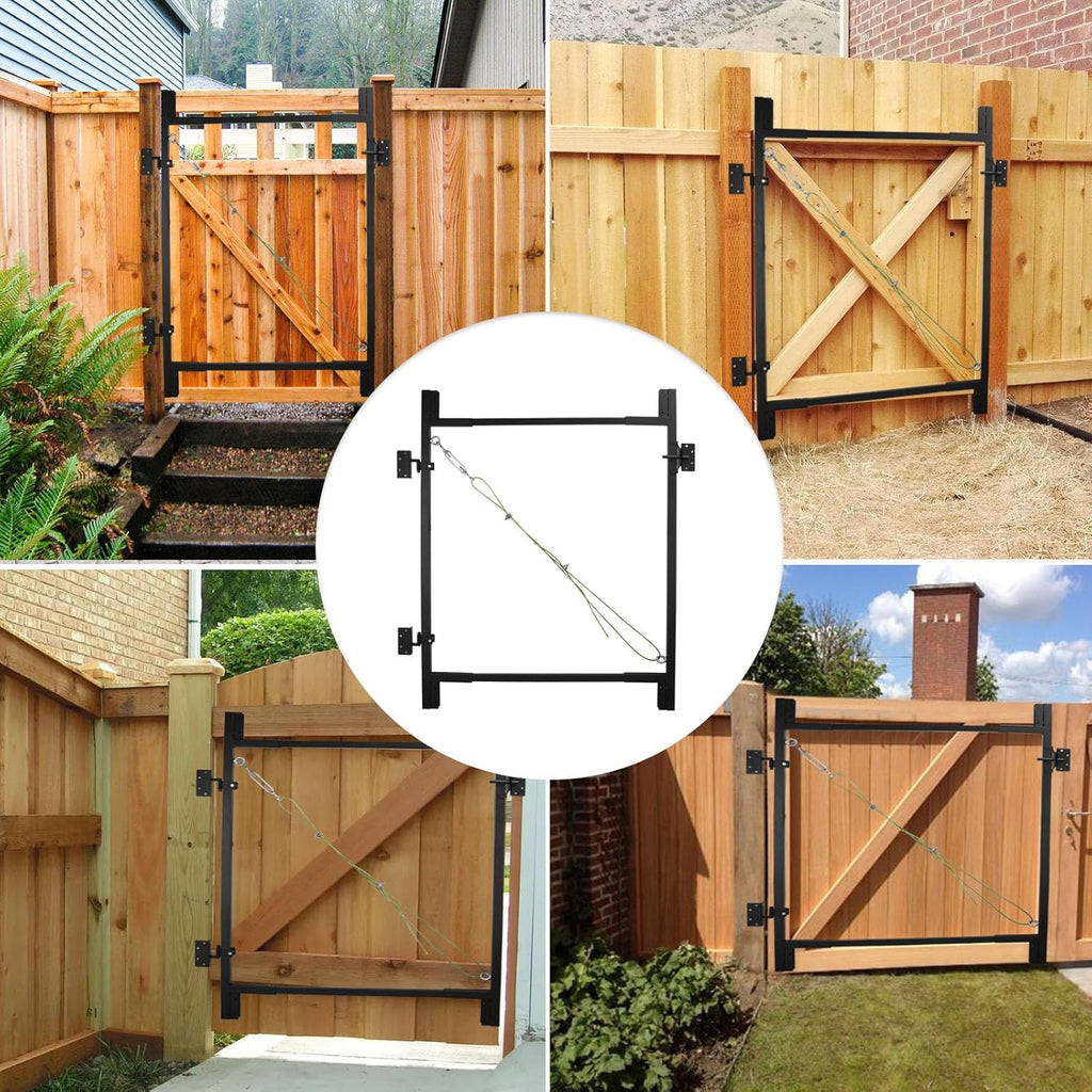 Black Steel Fence Gate Kit Z910