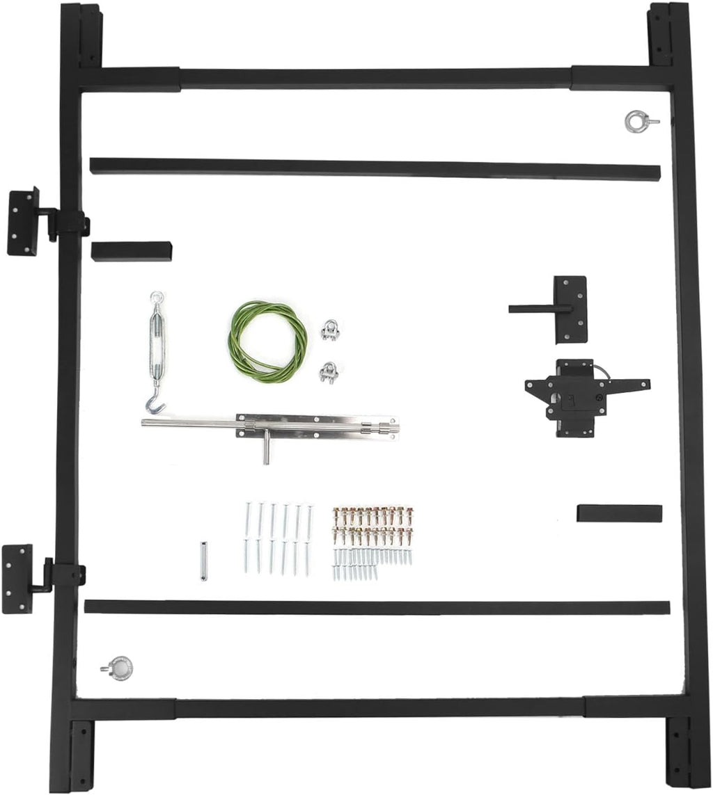 Black Steel Fence Gate Kit Z910