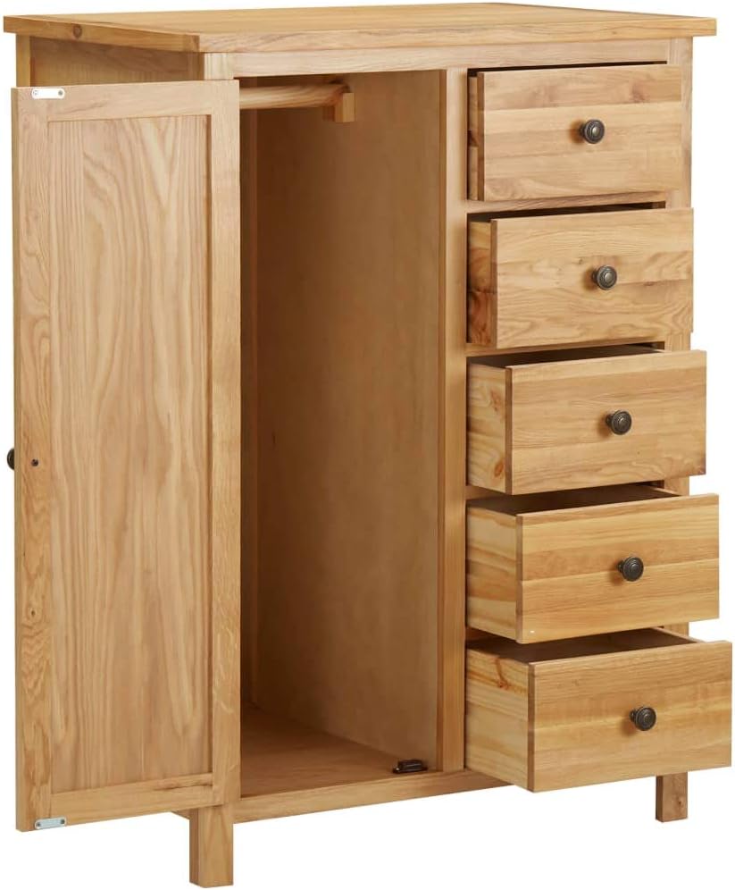 Solid Oak Wood Wardrobe J315200