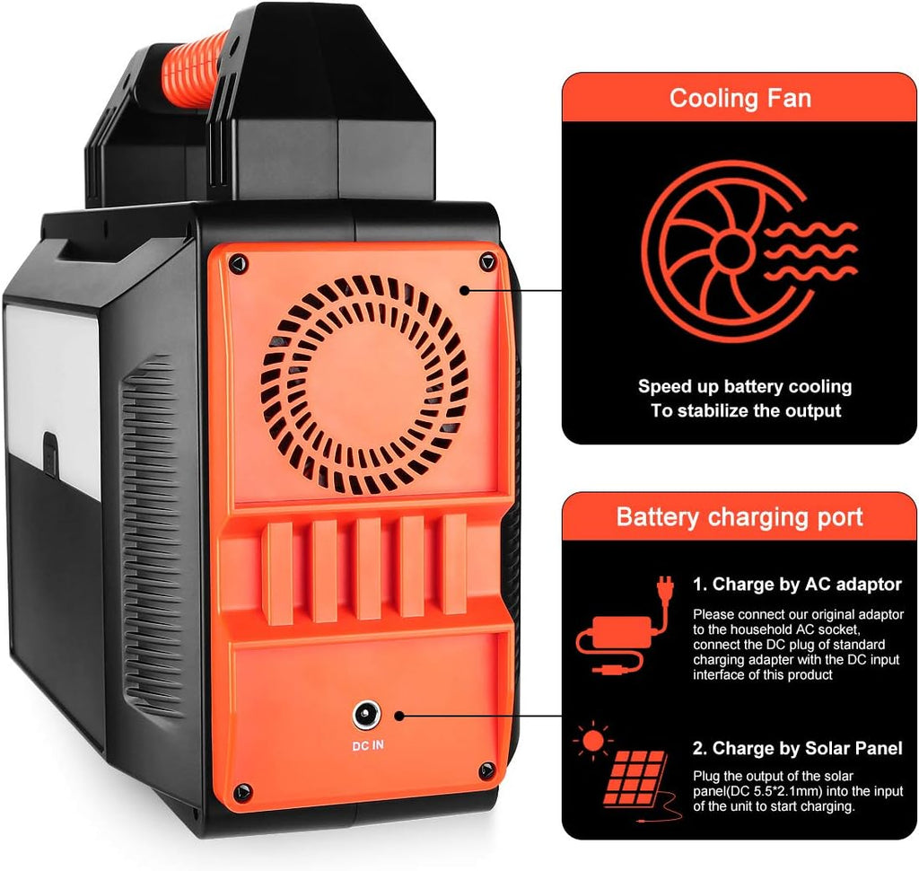 300Wh Portable Power Station with 110V/200W AC Outlet Q307578