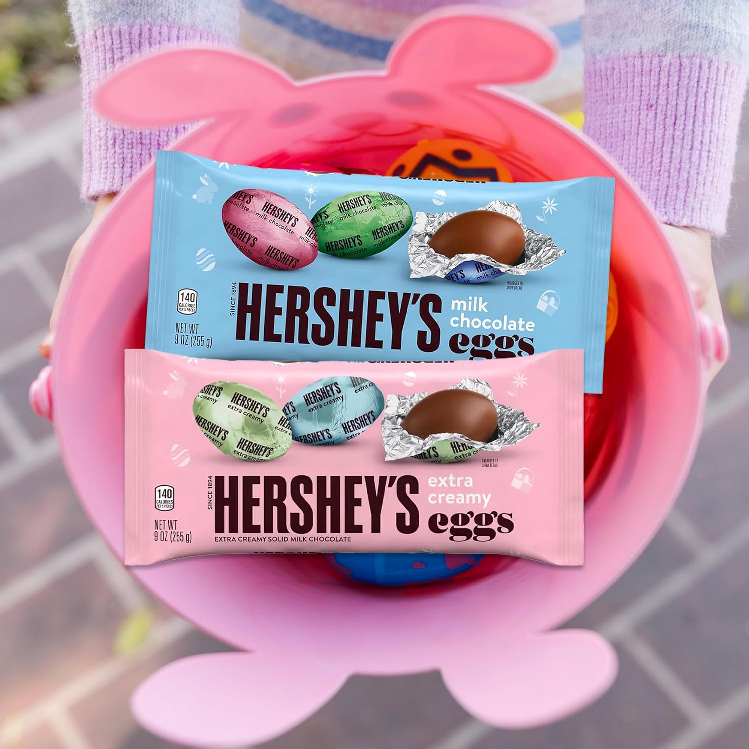 Milk Chocolate and Creamy Chocolate 2 Pack Easter Eggs A6777