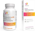 120 Capsules Probiotics with Prebiotics and Cranberry Supplement C698073