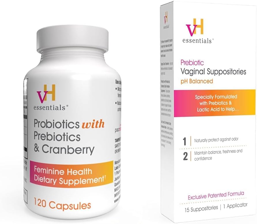 120 Capsules Probiotics with Prebiotics and Cranberry Supplement C698073