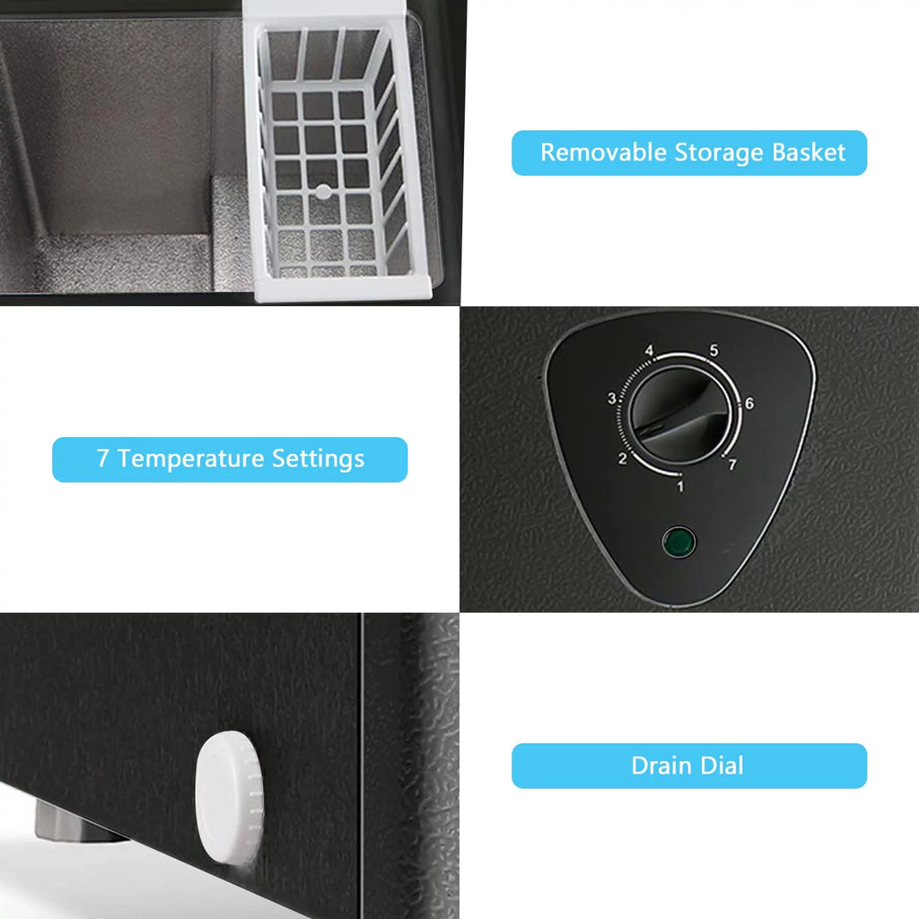 3.5 Cubic Chest Freezer with Removable Storage Basket O285