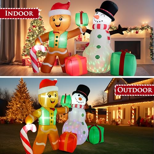6 FT Christmas Inflatables Santa Claus with Gifts Bag P197