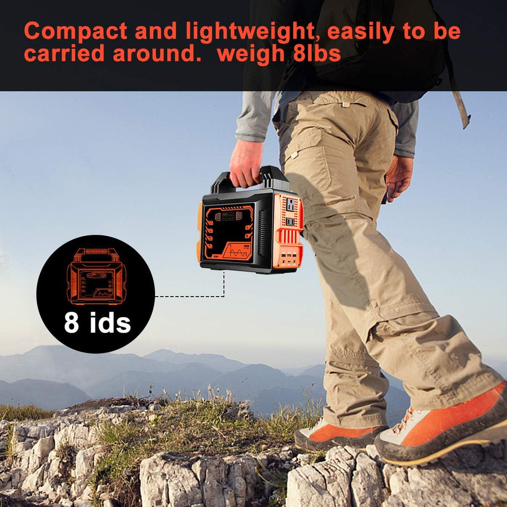 300Wh Portable Power Station with 110V/200W AC Outlet Q307578