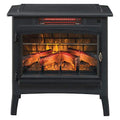 Black 3D Infrared Electric Fireplace Stove with Remote Control W177192
