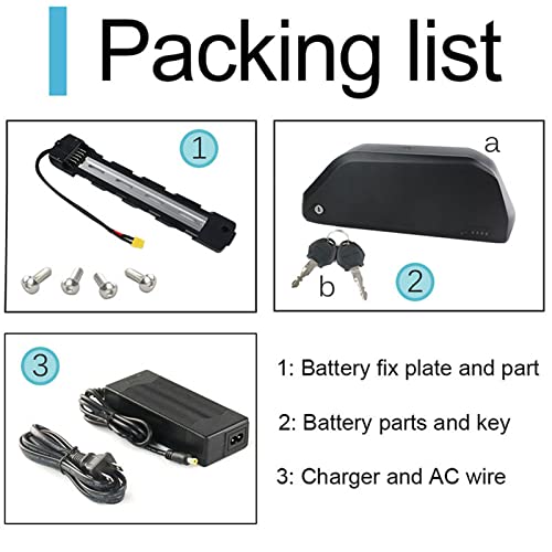 52V 19.2AH Electric Bicycle Lithium Battery with Charger N2370