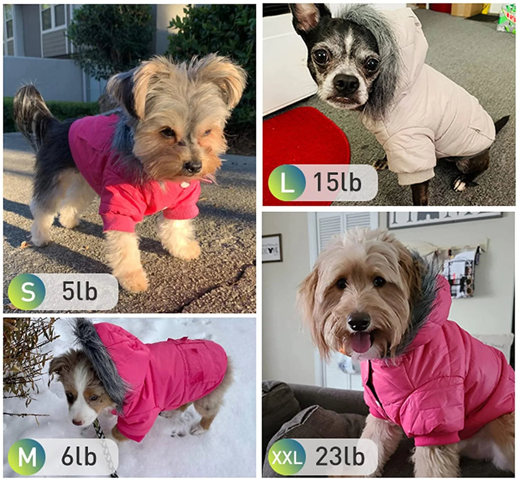 Pink XXL Dog Winter Coat D4044