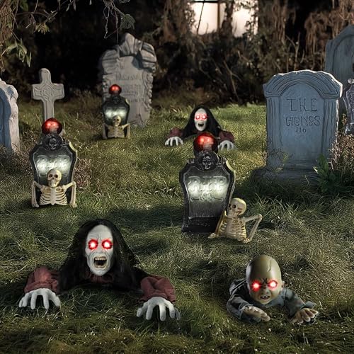 Zombie Groundbreaker with Scary Sound & LED Flashing Eyes Outdoor Decoration A11215