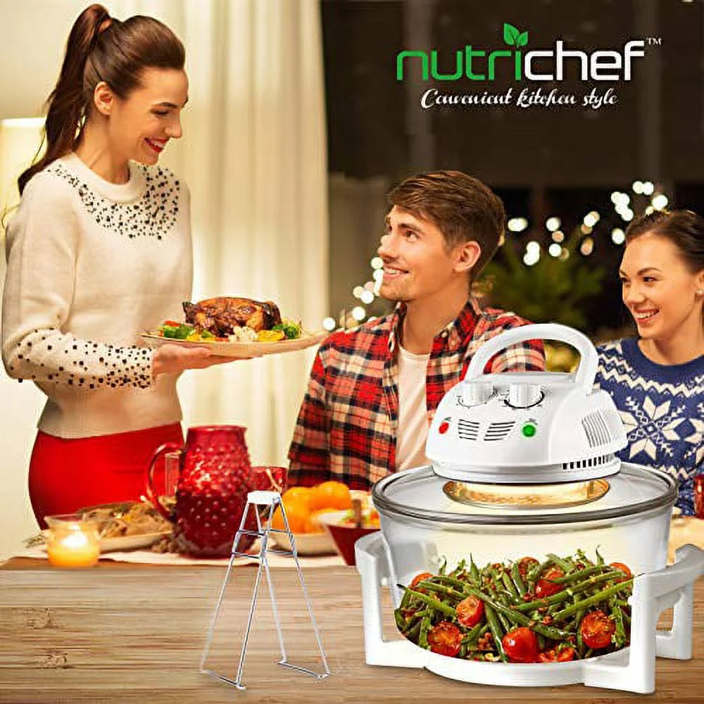 White 13 Quart 1200W Stainless Steel Air Fryer V697