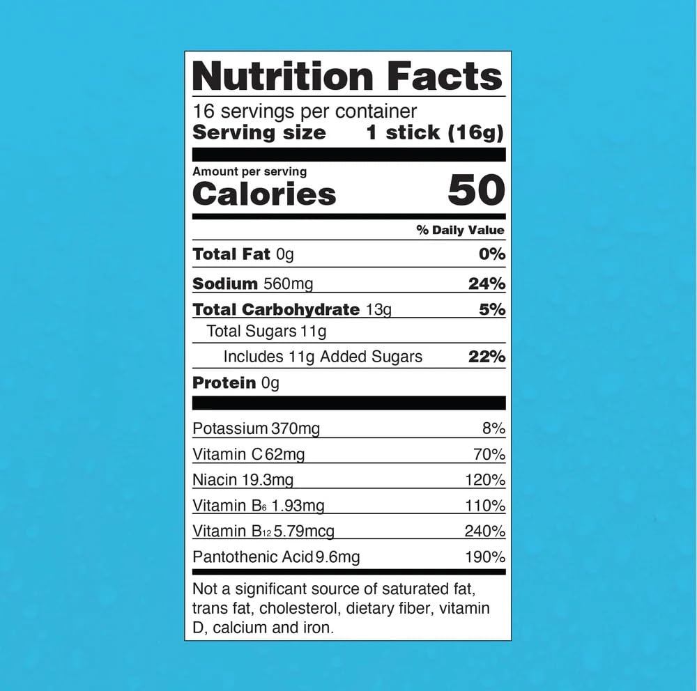 Hydration Powder Packets, Electrolyte Drink Mix, Non-GMO, 16 Servings N585348